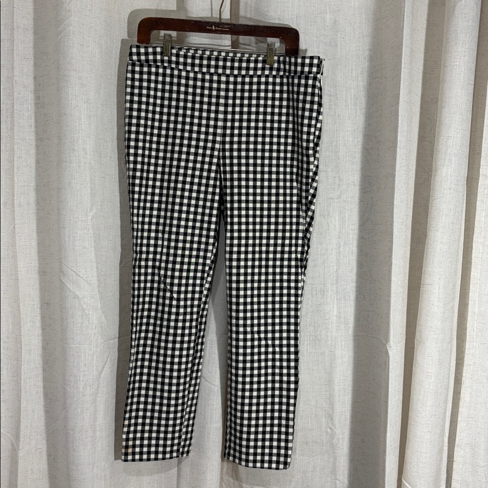 Talbots Chatham Ankle Pants in Black and White Gingham